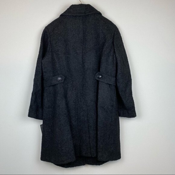Gallery New York Plus Notch Collar Boucle Wool Blend Coat Black Size 2X NWT - Picture 4 of 11